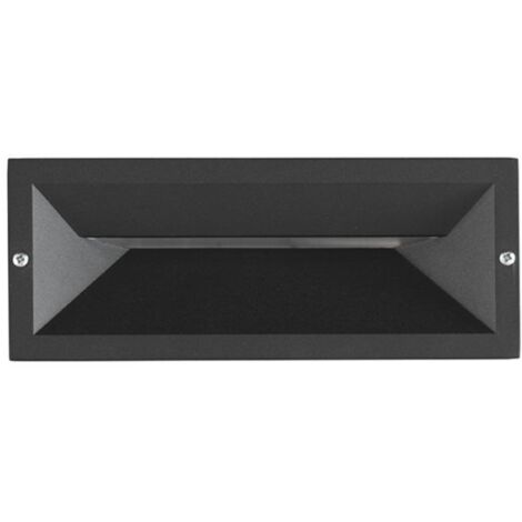 Lampada applique a incasso SHADE 25x9 cm per esterni in alluminio Nero