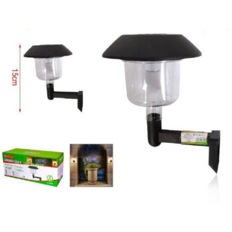 Lampada Applique Ad Energia Solare Da Parete Led 15 Cm Giardino Esterni 2003000