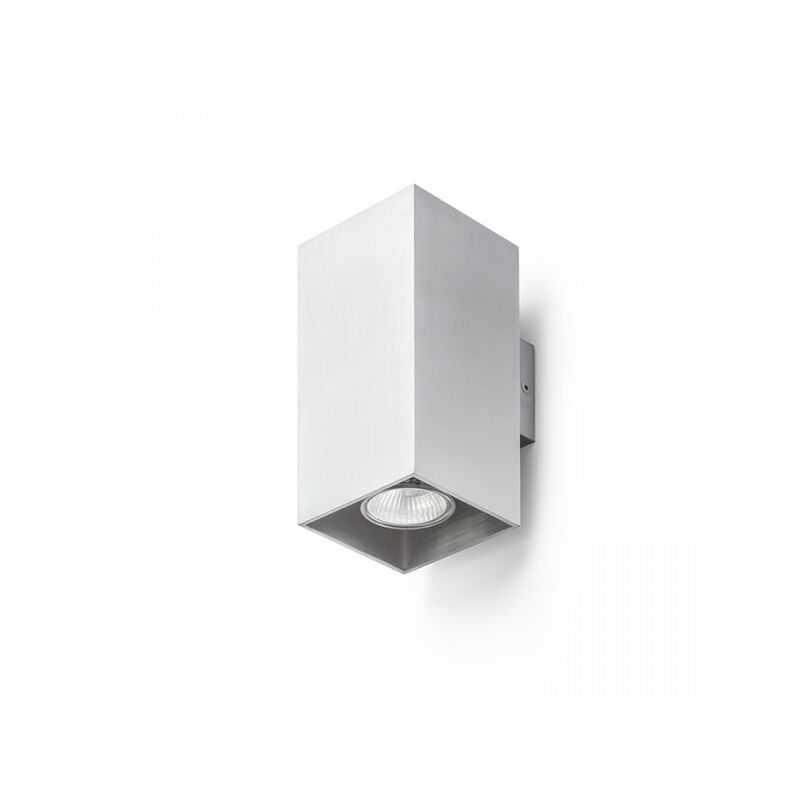 Image of Lampada applique agate ii da parete alluminio pettinato 230V GU10 2x35W