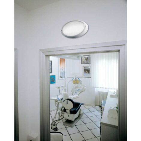 Lampada applique airy ovale 300 bianco e27 lombardo lb82121