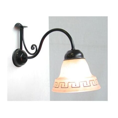 LAMPADA APPLIQUE ATENA IN FERRO BATTUTO LM80V LANTERNE LAMPIONE APPLIQUE