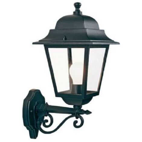 Lampada Applique Grande in Alto Colore Nero da Esterno Linea Quadrata Sovil