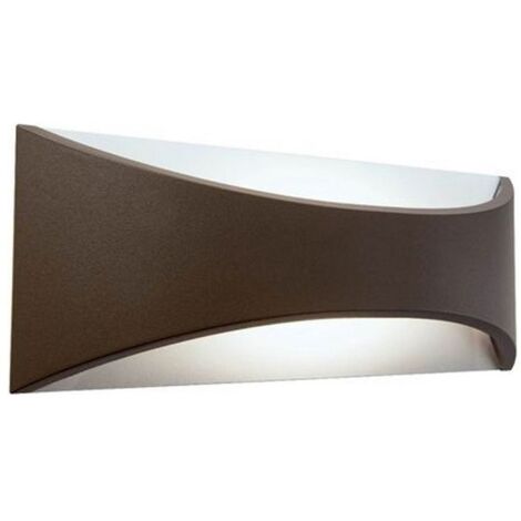 Lampada Applique Grande Riflettente 12W a Led Cob Colore Marrone per Esterno Linea Moon Sovil