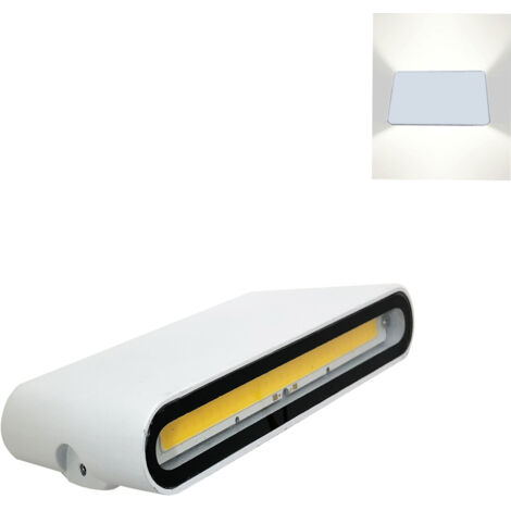 Lampada Applique led COB da parete 220V 12W BIANCO doppio luce IP 65 da esternoLuce Neutra Naturale 4200k