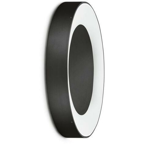 Lampada applique led lombardo ross 330, 25w, 3000 lumen, colore luce bianca naturale 4000k, colore decorazione nero, lom ll124011n