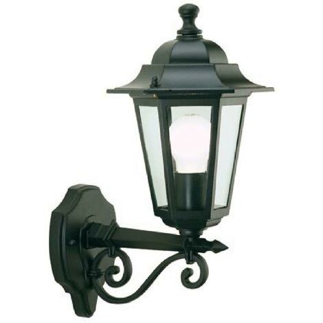 Lampada Applique Media in Alto Colore Nero per Esterno Linea Esagonale Sovil