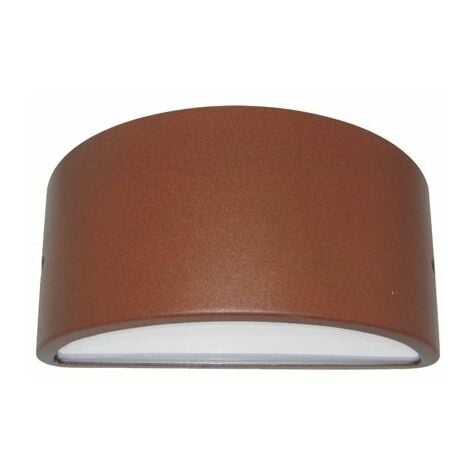Lampada Applique Mezza Luna Chiusa Colore Corten per Esterno Linea Umbe Sovil