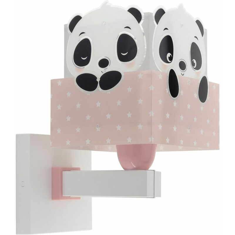 Image of Lampada Applique Panda Rosa - Multicolor