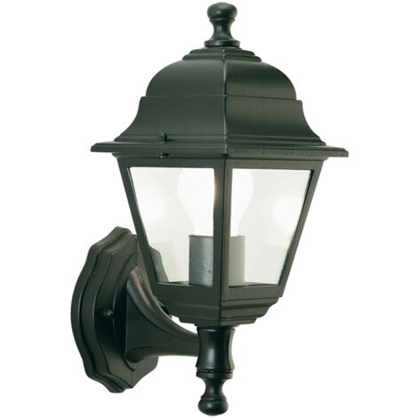 Lampada Applique Piccola in Alto Colore Nero da Esterno Linea Mini Quadrata Sovil