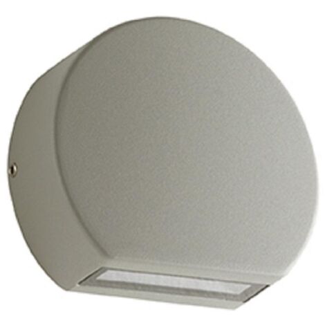 Lampada applique segnapasso SUN per esterni in alluminio 10x3 cm Silver