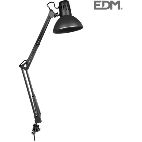 Lampada architettonica modello Melbourne con morsetto di fissaggio Colore Nero e27 60w EDM