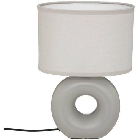 Lampada baru grigio opaco, ceramica h26cm - Atmosphera créateur d'intérieur