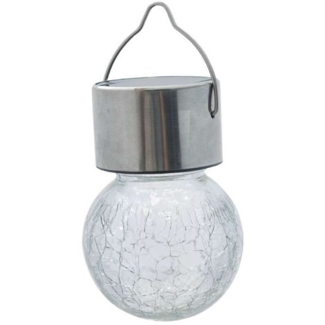 Lampada bianca solare in acciaio inox da appendere