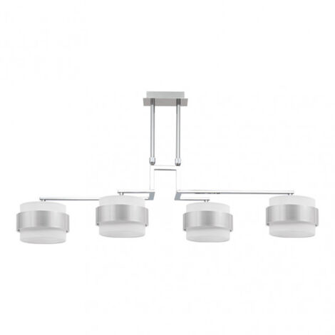 Lampada Bremen 4LP Cromo/Bianco-Argento 4xE14 (5065x94x34cm)