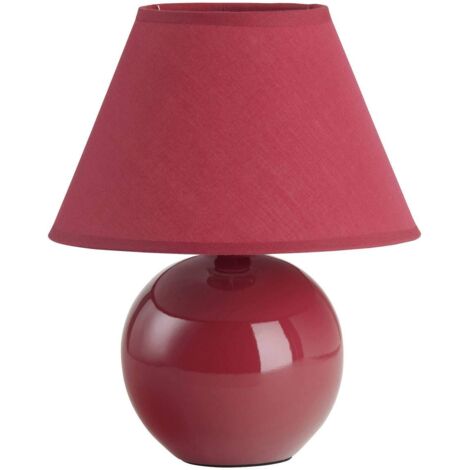 Lampada BRILLIANT Primo lampada da tavolo rossa  1x D45, E14, 40W, adatto per proiettori a caduta (non inclusi)  Scala da A ++ a E  Con interruttore a cavo