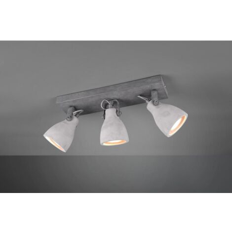 Lampada Calcestruzzo 3 Spot Orientabili Concrete Trio Lighting