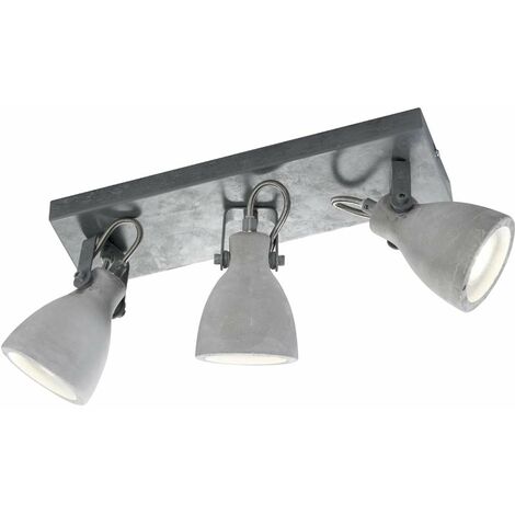 Lampada Calcestruzzo 3 Spot Orientabili Concrete Trio Lighting