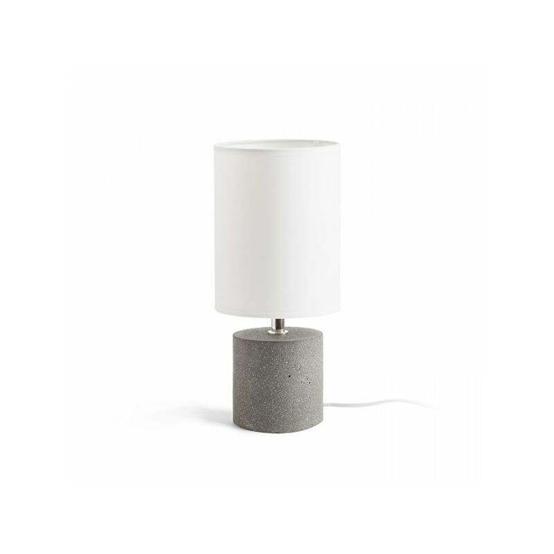 Image of Lampada CAMINO da tavolo con paralume bianco cemento 230V E27 28W