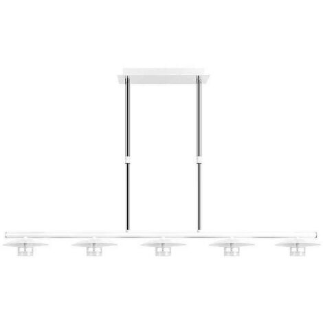 lampada cape city 5l 30w 4000k bianco/argento regx104x15 cm 2400 lm
