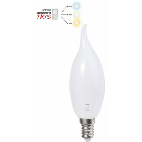 Lampada Colpo di vento Led 8W E14 Tricolor CambiatonoSTO11005/BNC ECO