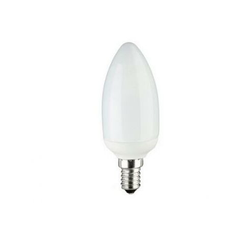 Lampada Compatta Oliva 7W, 230V, E14, Luce Fredda 6500K  - BEGHELLI 50425