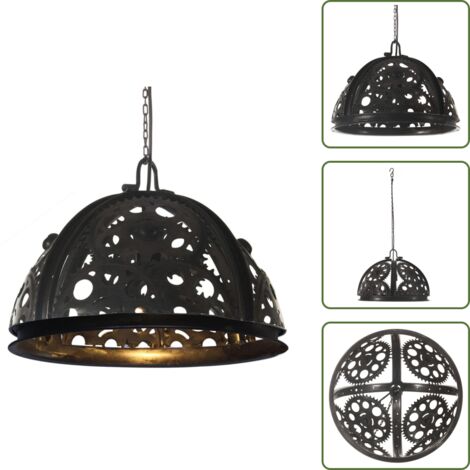 Lampada con corone - vidaXL Lampada Industriale da Soffitto Design Ruote 45 cm E27 - Lampada E27