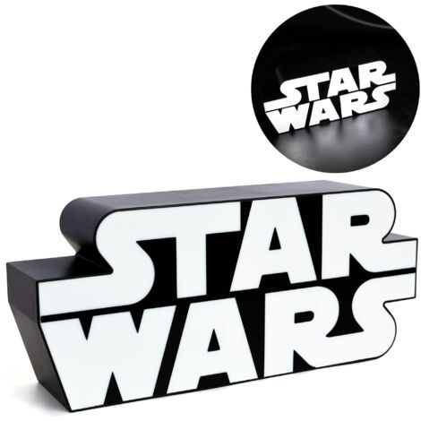Lampada con logo iconico Star Wars - Prodotto ufficiale, regali per ragazzi e uomini, accessori per la camera, lampada da tavolo de