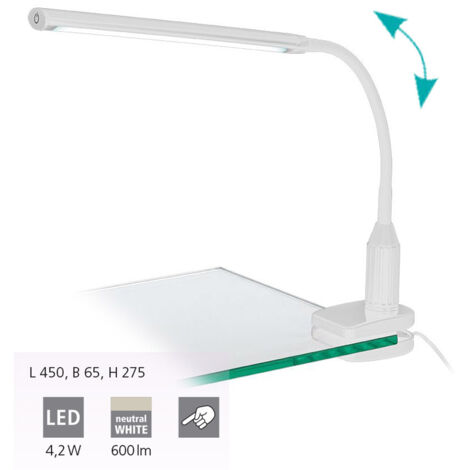 Lampada con Pinza Led Laroa 4,5W 45 x 6,5 x 27,5 h cm