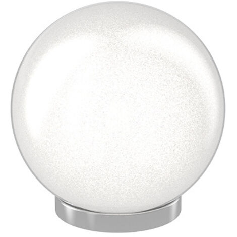 Lampada Contemporanea Glitter Metallo Cromo Vetro Soffiato Trasp 1 Luce E14