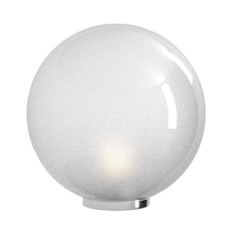 Lampada Contemporanea Glitter Metallo Cromo Vetro