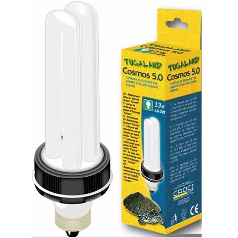 Lampada Cosmos Tugaland con 5.0 UVB w 30% UVA ideale per tartarughe