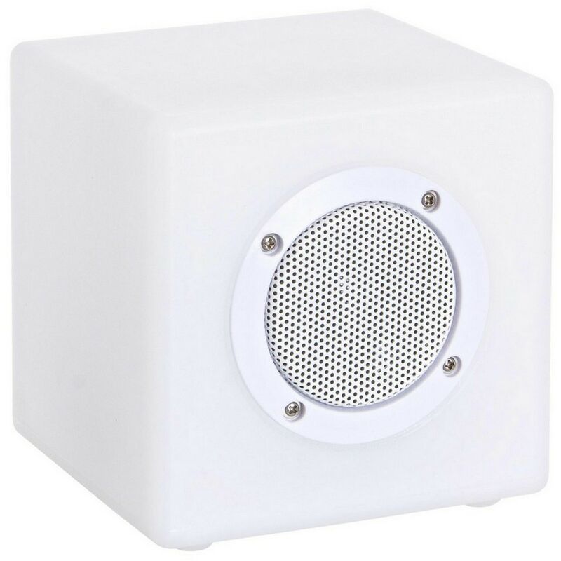 Image of Konte.design - Lampada cubo a led con speaker 15x15 cm - Multicolore
