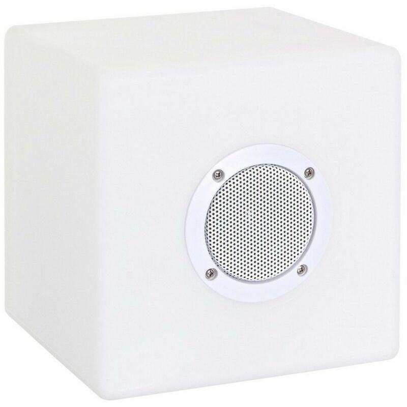Image of Konte.design - Lampada cubo a led con speaker 20x20 cm - Multicolore