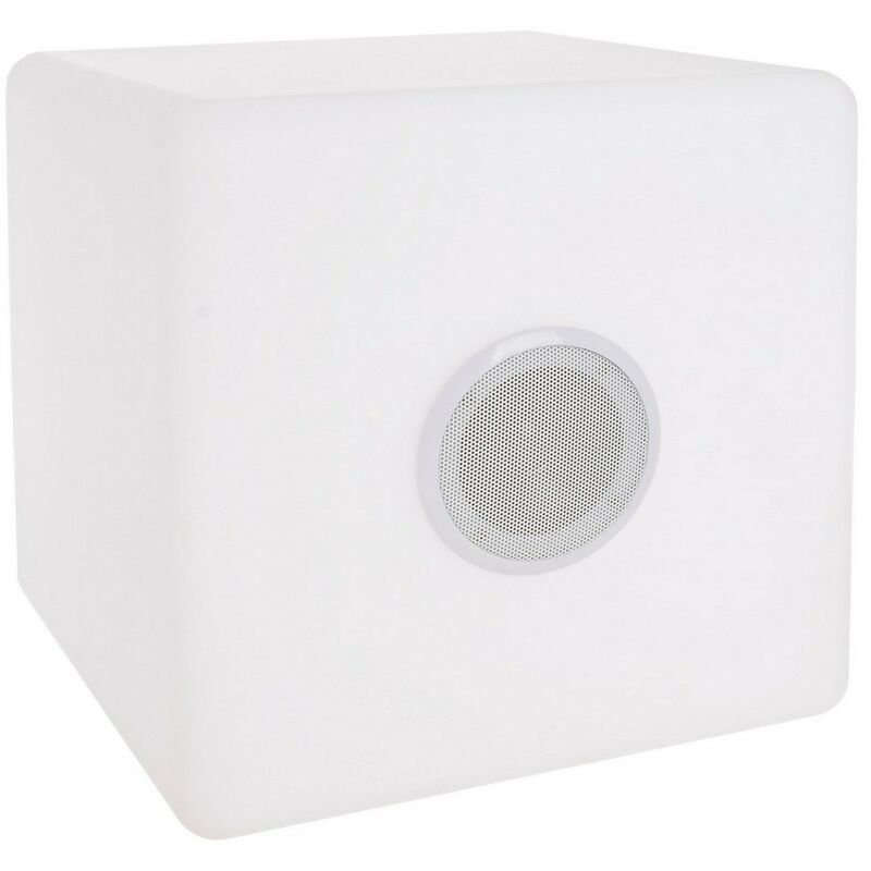 Image of Konte.design - Lampada cubo a led con speaker 40x40 cm - Multicolore