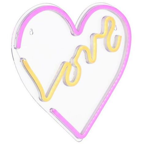Lampada cuore love neon led globo 28055