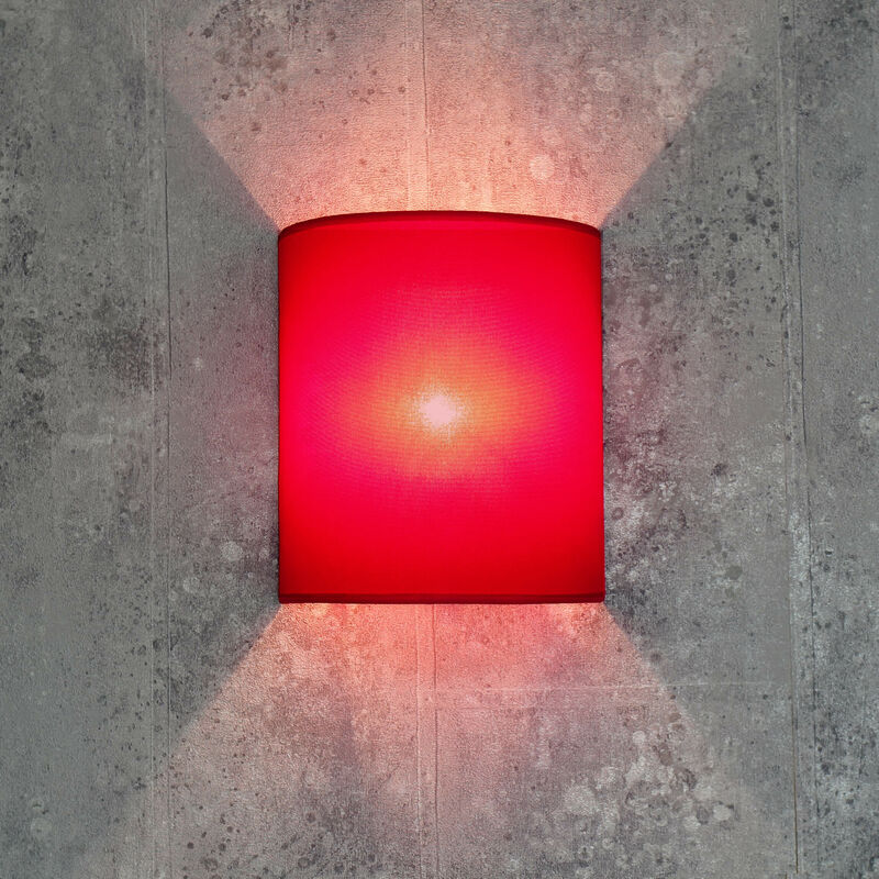 Image of Licht-erlebnisse - Lampada da applique Loft con paralume in tessuto rosa mezzo tondo E27 alice - Rosa