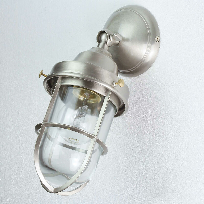Image of Licht-erlebnisse - Lampada da applique per esterni cromo marittimo - Raso argento