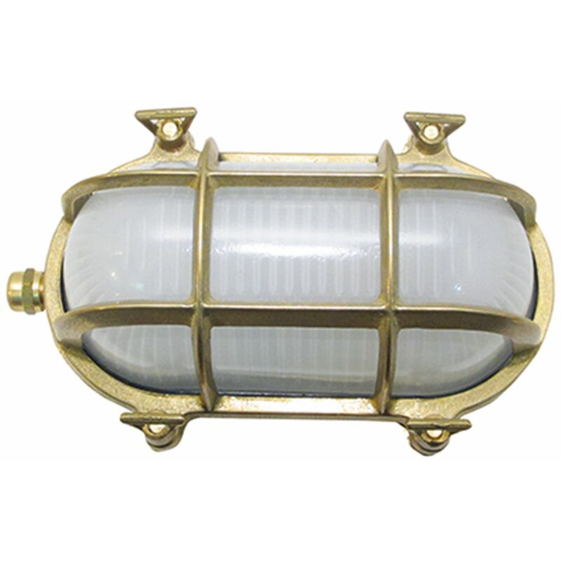 Image of Lampada da applique per esterni E27 IP64 Yard House Brass Marittimo Outdoor Wall Lamp - Ottone, trasparente