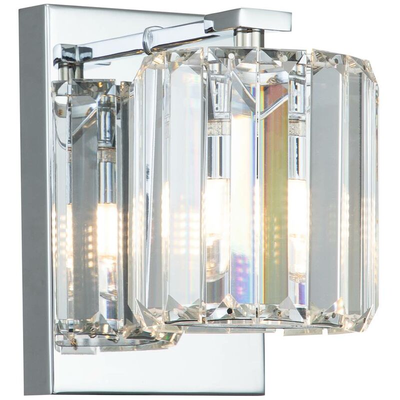 Image of Lampada da bagno Divina G9 led G9 3,5W IP44 Acciaio, cristallo e vetro Cromo lucido l: 15,2 cm b: 12 cm Ø12 cm
