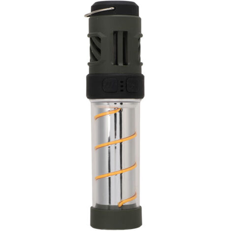 Lampada da campeggio portatile con 5 modalità di illuminazione, impermeabile, con gancio per appenderla, treppiede e batteria da 3000 mAh, ideale per escursioni all'aperto.