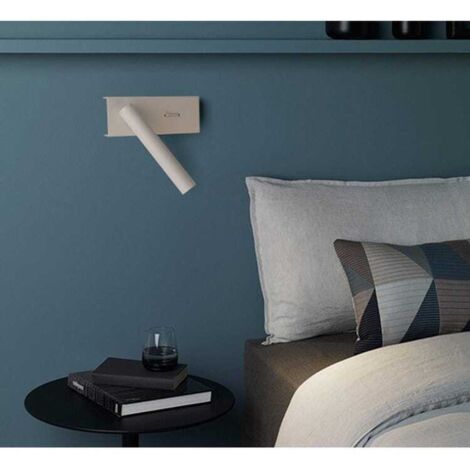 Lampada da comodino a LED bianca semplice e moderna, lampada da camera da letto creativa, lampada da lettura tecnica retrattile personalizzata