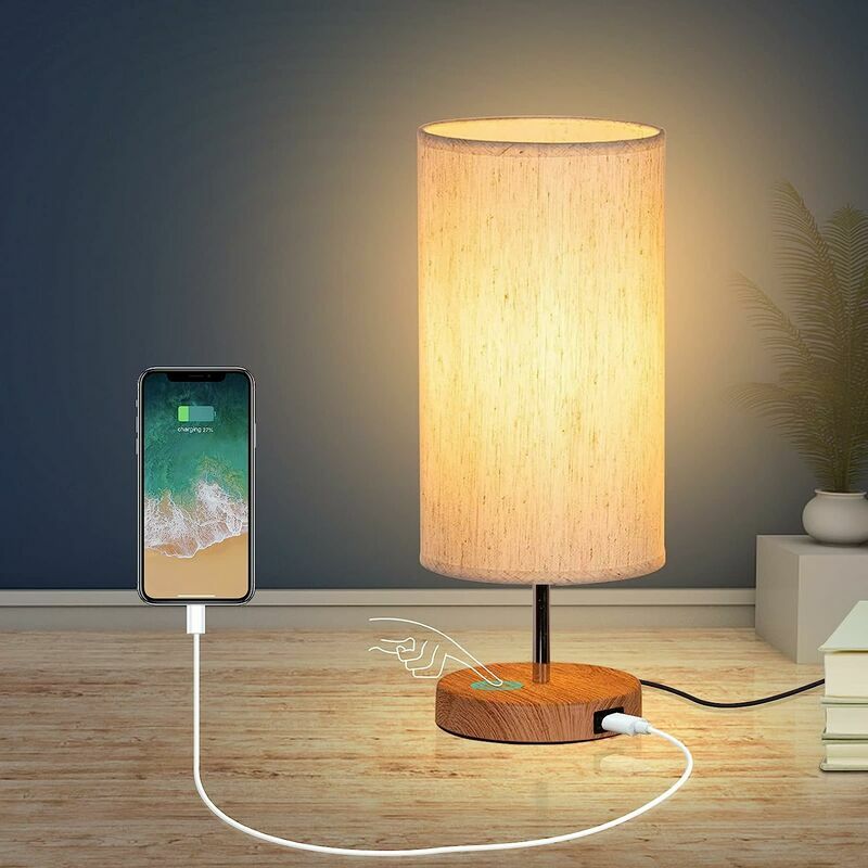 Lampada da comodino con porta di ricarica usb
