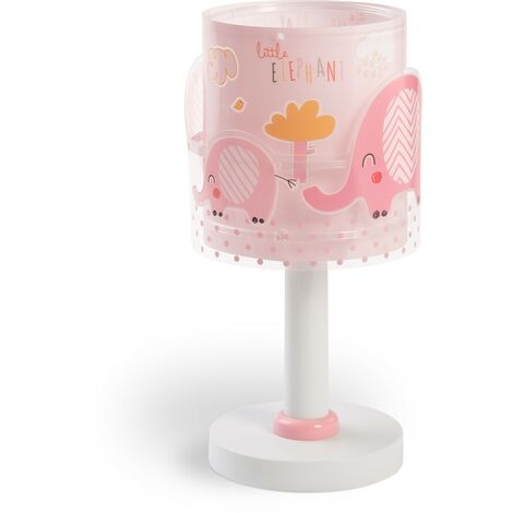 Lampada da comodino Elefantini Rosa