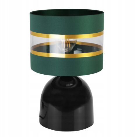 LAMPADA DA COMODINO, ELEGANTE PARALUME ORO, 20 CM