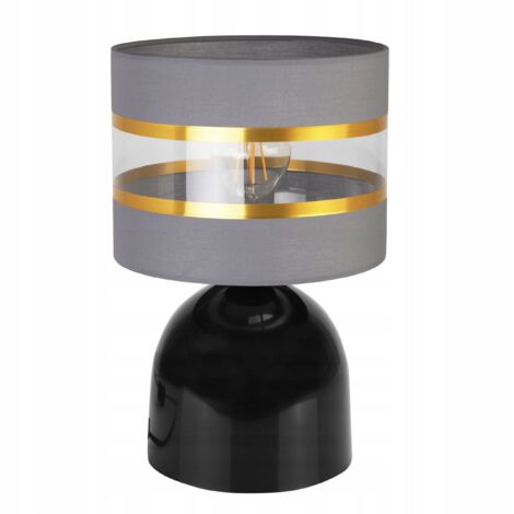 LAMPADA DA COMODINO, ELEGANTE PARALUME ORO, 20 CM