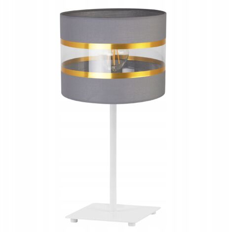 LAMPADA DA COMODINO, ELEGANTE PARALUME ORO, 20 CM