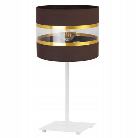 LAMPADA DA COMODINO, ELEGANTE PARALUME ORO, 20 CM