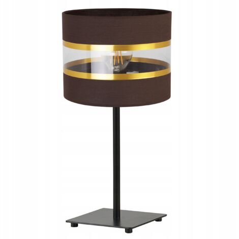 LAMPADA DA COMODINO, ELEGANTE PARALUME ORO, 20 CM