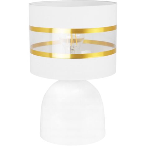 LAMPADA DA COMODINO, ELEGANTE PARALUME ORO, 20 CM
