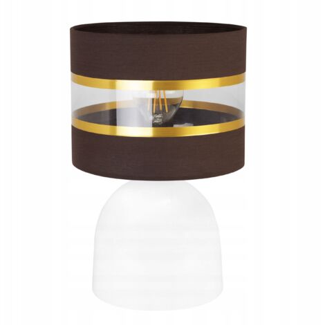 LAMPADA DA COMODINO, ELEGANTE PARALUME ORO, 20 CM